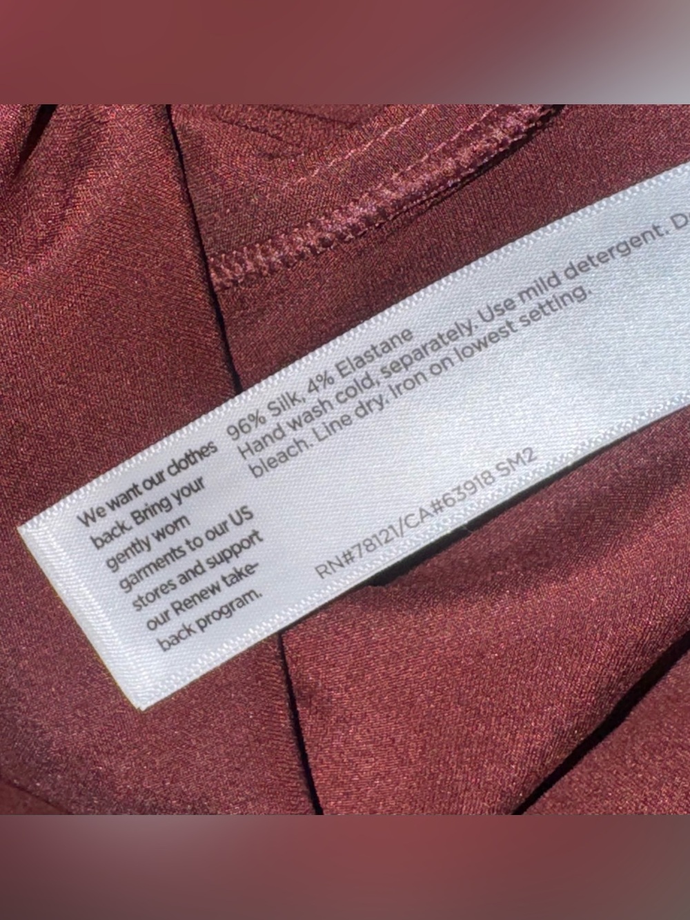Eileen Fisher Dark Red Silk Scoop Neck Tank Top Size S - Picture 7 of 7